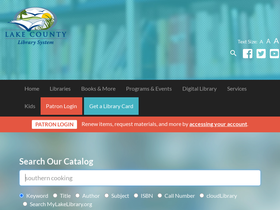 'mylakelibrary.org' screenshot