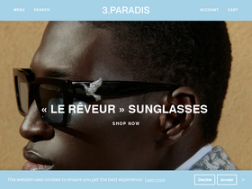 3.Paradis homepage screenshot
