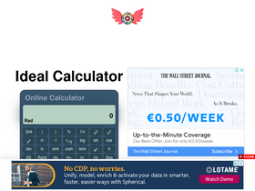 'idealcalculator.com' screenshot