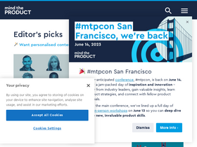 'mindtheproduct.com' screenshot