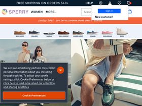 'sperry.com' screenshot