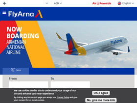 'flyarna.com' screenshot