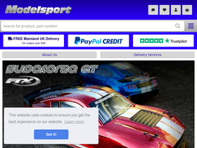 'modelsport.co.uk' screenshot