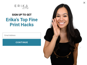 'erikakullberg.com' screenshot