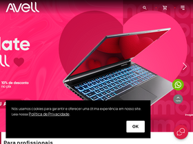 'avell.com.br' screenshot