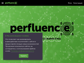 'perfluence.net' screenshot