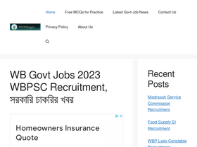 'pscwb.org.in' screenshot