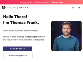 'thomasjfrank.com' screenshot