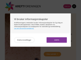 'kreftforeningen.no' screenshot
