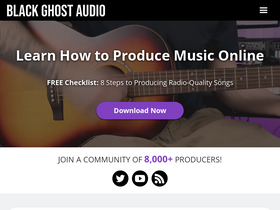 'blackghostaudio.com' screenshot