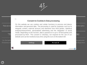 '43einhalb.com' screenshot