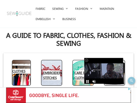 'sewguide.com' screenshot