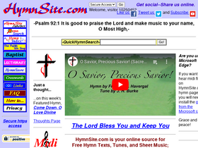 'hymnsite.com' screenshot