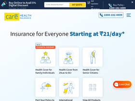 'religarehealthinsurance.com' screenshot