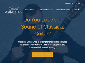'classicalguitarshed.com' screenshot