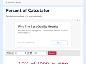 'percent-table.com' screenshot