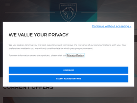 'peugeot.ie' screenshot