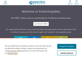 'practiceupdate.com' screenshot