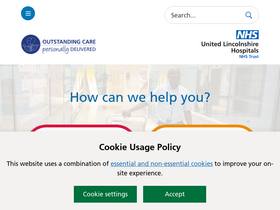 'ulh.nhs.uk' screenshot