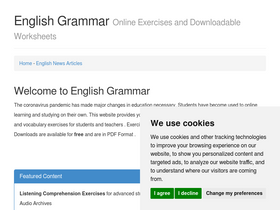 'english-grammar.at' screenshot