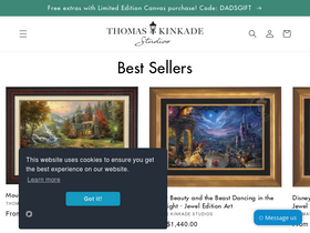 'thomaskinkade.com' screenshot