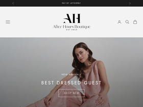 afterhours.boutique homepage screenshot