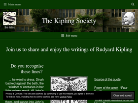 'kiplingsociety.co.uk' screenshot