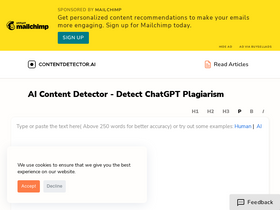 'contentdetector.ai' screenshot