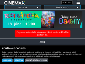 'cine-max.sk' screenshot