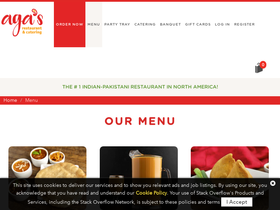 'agasrestaurant.com' screenshot