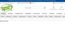 'tennistown.de' screenshot