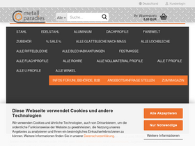 'metallparadies.de' screenshot