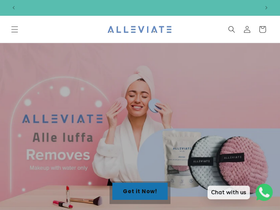 alleviatestores.com homepage screenshot