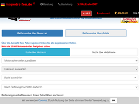 'mopedreifen.de' screenshot