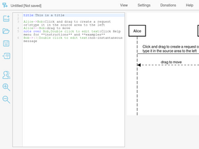 'sequencediagram.org' screenshot