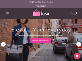 Luxatote homepage screenshot