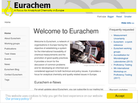 'eurachem.org' screenshot