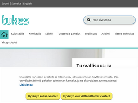 'tukes.fi' screenshot