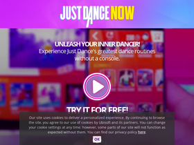 'justdancenow.com' screenshot