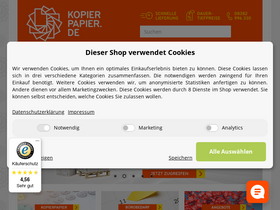 'kopierpapier.de' screenshot