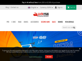 'lvr-cycles.com' screenshot