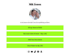 'mikzenon.com' screenshot