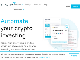 'trality.com' screenshot