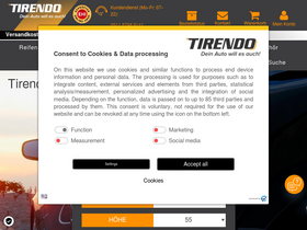 'tirendo.de' screenshot