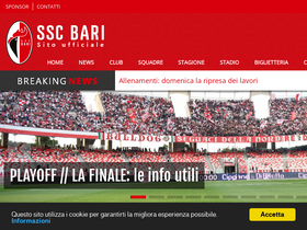 'sscalciobari.it' screenshot