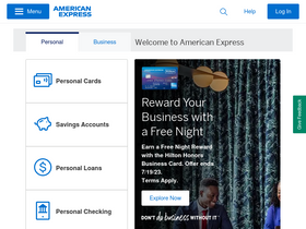 'americanexpress.com' screenshot