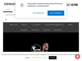 'gimnasiogym.net' screenshot