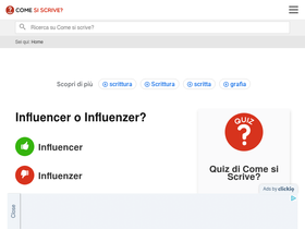 'comesiscrive.it' screenshot