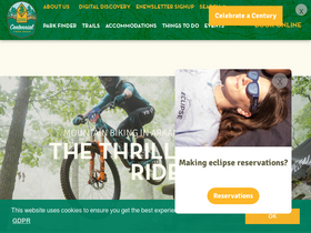 'arkansasstateparks.com' screenshot