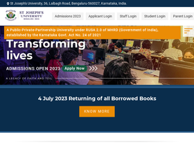 'sju.edu.in' screenshot